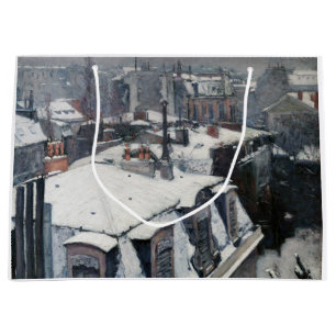 Grand Sac Cadeau Gustave Caillebotte - Toits dans la neige