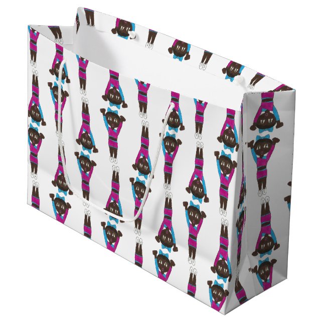 Grand Sac Cadeau Gymnastique acrobatique Tumbling Dance Studio Gym (Devant Angle)