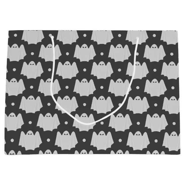 Grand Sac Cadeau Halloween à thème fantôme (Devant)