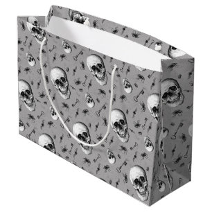 Grand Sac Cadeau Halloween crâne et insectes