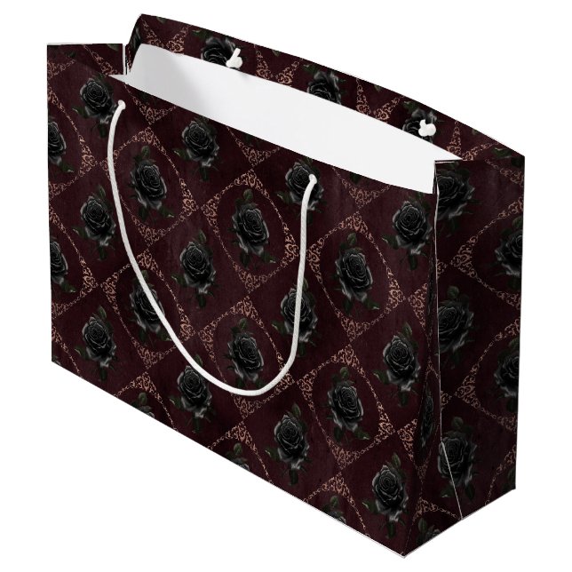 Grand Sac Cadeau Halloween gothique rose (Dos Angle)