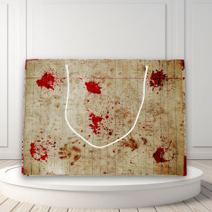 Grand Sac Cadeau Halloween sanglant rouge sang peur