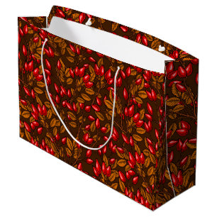 Grand Sac Cadeau hanches roses, brune et rouge