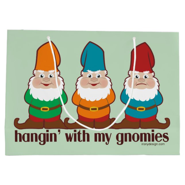 Grand Sac Cadeau Hangin avec mon Gnomies (Dos)