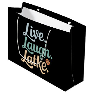 Grand Sac Cadeau Hanoukka Live Laugh Latke Funny Holiday Family