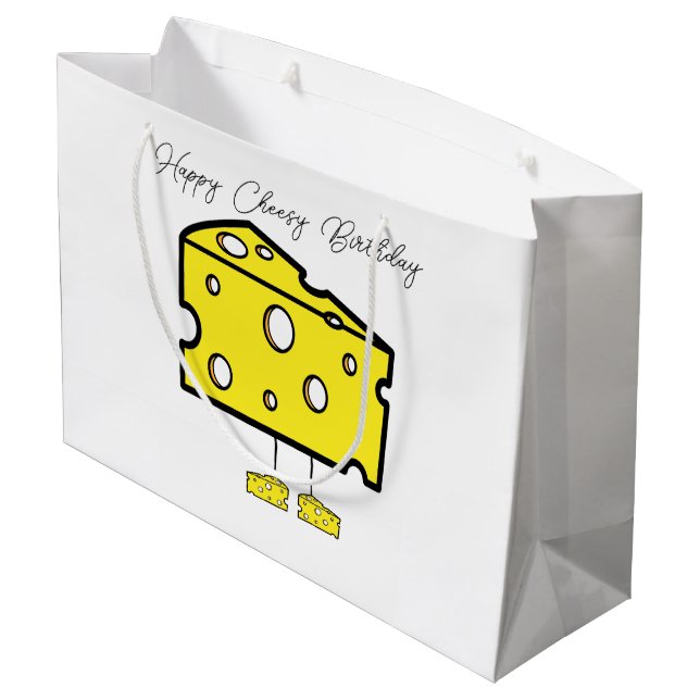 Grand Sac Cadeau Happy Birthday Gift Bag Cheesy Birthday (Dos Angle)