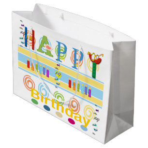 Grand Sac Cadeau Happy Birthday Venin Bag EyeGlasses
