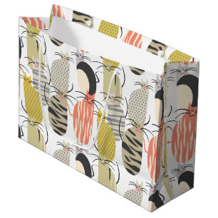 Grand Sac Cadeau Happy Cats Whimsical Motif