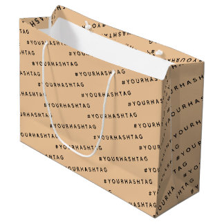 Grand Sac Cadeau Hashtag personnalisé