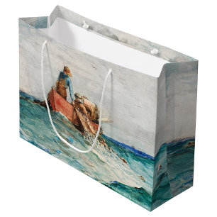 Grand Sac Cadeau Hauling In The Nets (1887) Par Winslow Homer