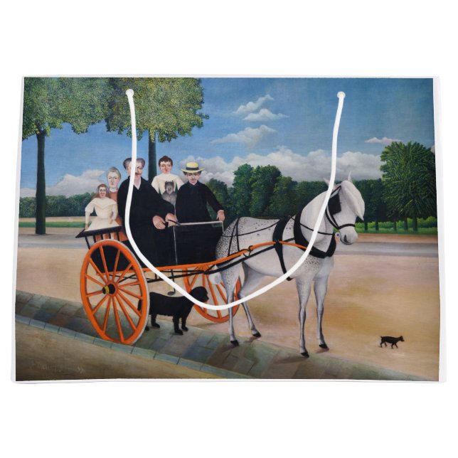 Grand Sac Cadeau Henri Rousseau - La Carriole du pere Junier (Devant)