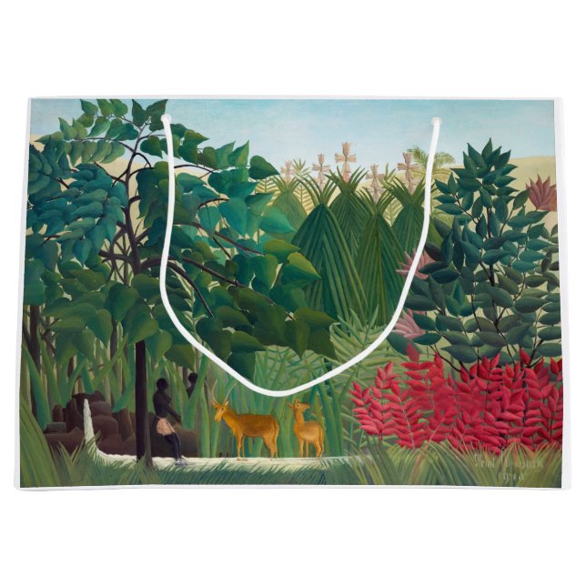 Grand Sac Cadeau Henri Rousseau - La cascade (Devant)