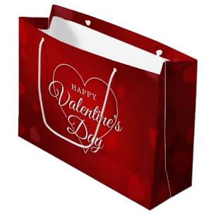 GRAND SAC CADEAU HEUREUSE SAINTE-VALENTIN BIG HEART BOKEH