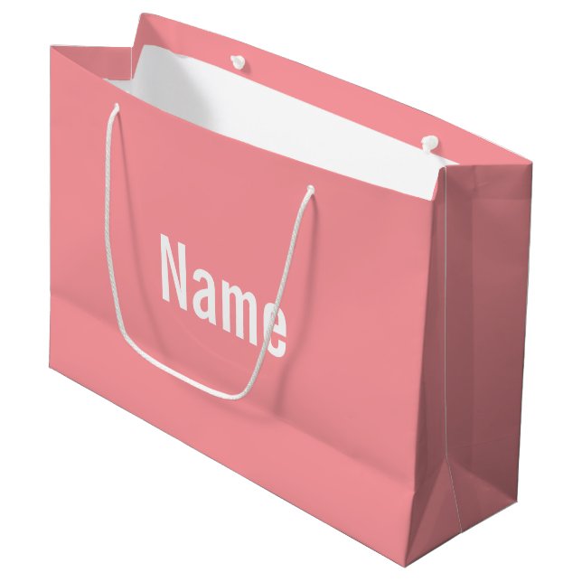 Grand Sac Cadeau Heureuse Sainte-Valentin personnalisé Nom personna (Devant Angle)
