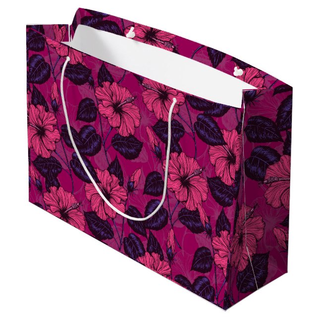 Grand Sac Cadeau Hibiscus (Dos Angle)