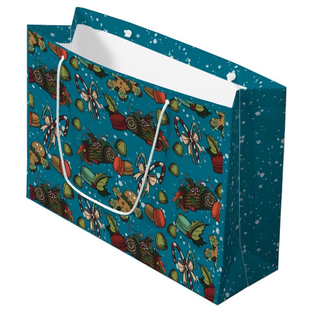 Grand Sac Cadeau Holiday Sweets- Ice (Color) (Devant Angle)