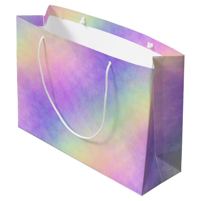 Grand Sac Cadeau holo arc-en-ciel doux ombre : (Dos Angle)