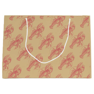 Grand Sac Cadeau Homard rouge