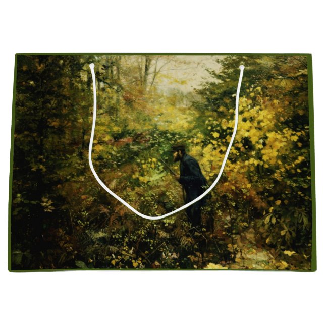 Grand Sac Cadeau Hunter in the Forest (par H.A. Brendekilde) (Devant)