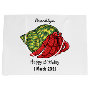 Grand Sac Cadeau Illustration du crabe mignon