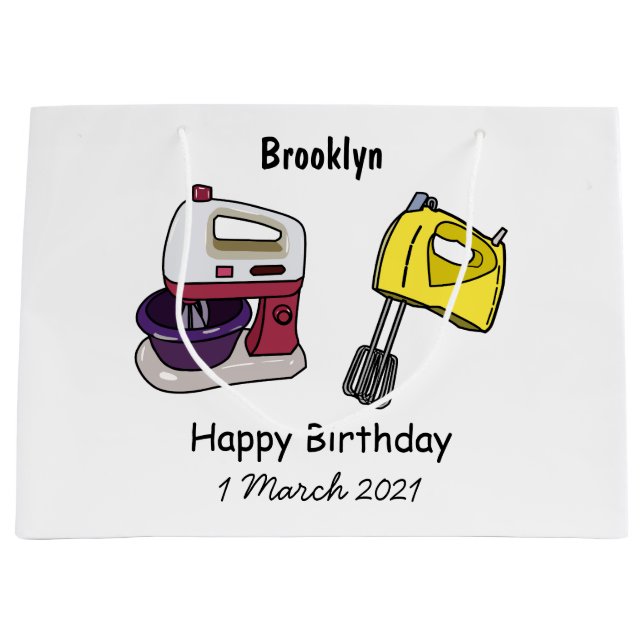 Grand Sac Cadeau Illustration du mixer (Devant)