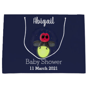 Grand Sac Cadeau Illustration d'une luciole à éclair mignon