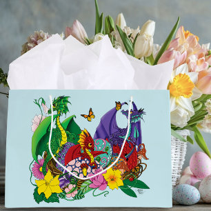 Grand Sac Cadeau Imaginaire de nid de bébé dragon