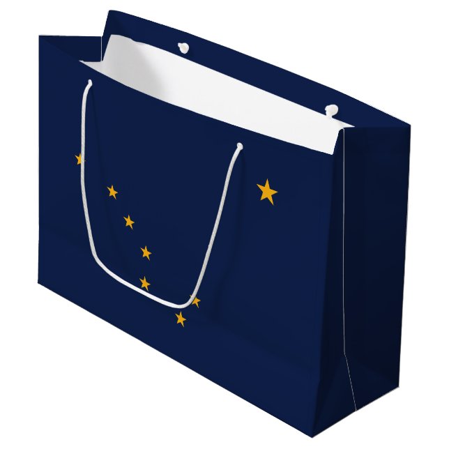 Grand Sac Cadeau Indicateur de l'état de l'Alaska (Devant Angle)