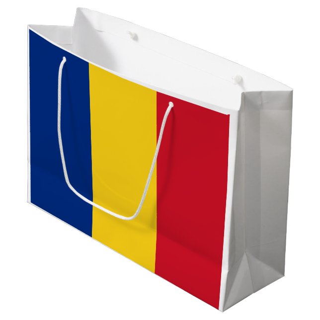 Grand Sac Cadeau Indicateur Roumanie (Devant Angle)
