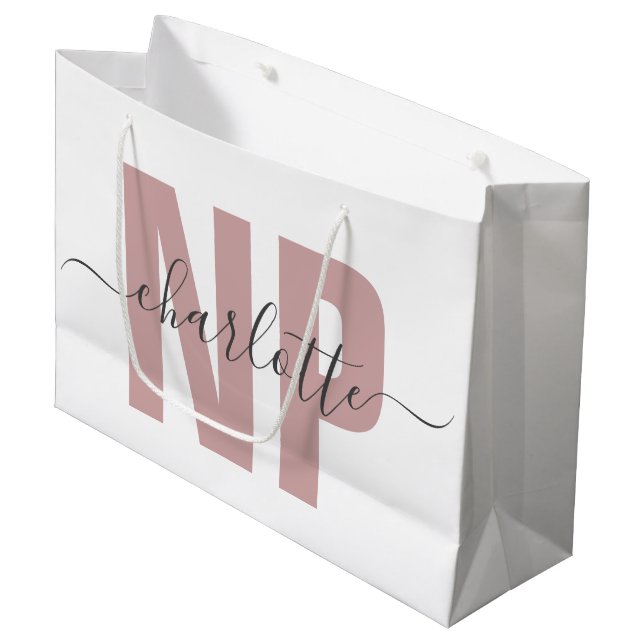 Grand Sac Cadeau Infirmière de NP personnalisée Praticien Diplôme C (Devant Angle)