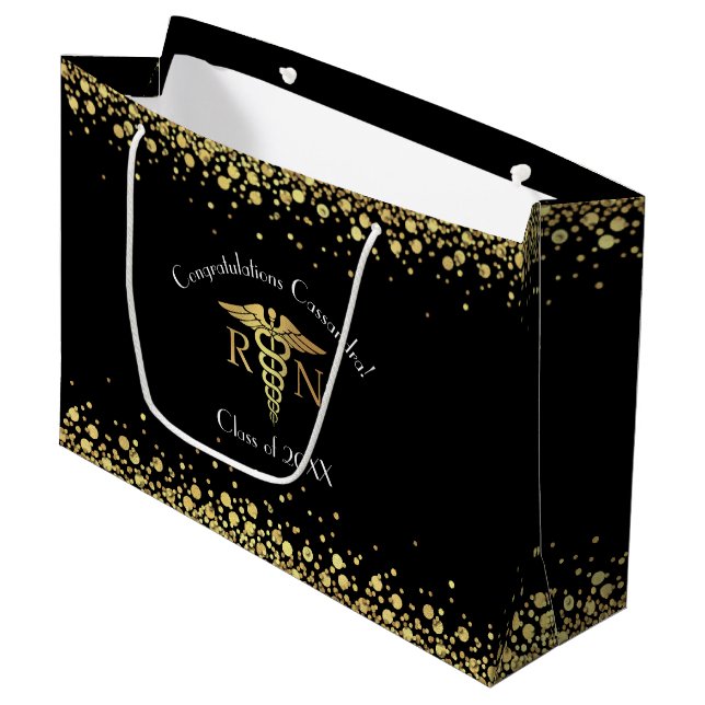 Grand Sac Cadeau Infirmière Soins infirmiers Parti de Graduation de (Devant Angle)
