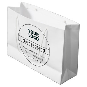 Grand Sac Cadeau Informations de contact d'entreprise ou de marque