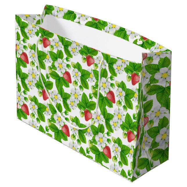 Grand Sac Cadeau Jardin aux fraises (Dos Angle)