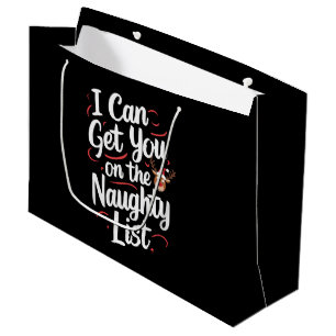 Grand Sac Cadeau Je peux vous mettre sur la liste des vilains Noël 