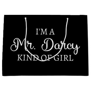 Grand Sac Cadeau Je suis M. Darcy, genre de fille