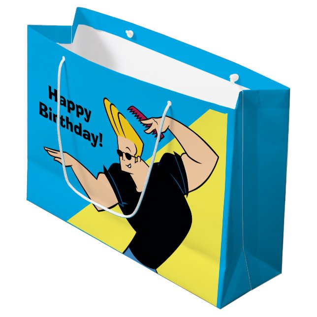 Grand Sac Cadeau Johnny Bravo Combing Hair (Devant Angle)