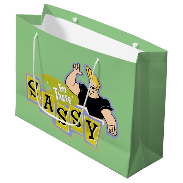 Grand Sac Cadeau Johnny Bravo - Hey There Sassy (Devant Angle)