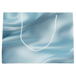 Grand Sac Cadeau Joli satin synthétique bleu clair féminin