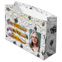 Joyeuse photo d'anniversaire Elegant Black white P