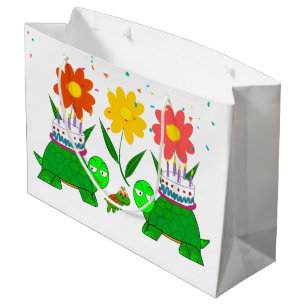 Grand Sac Cadeau Joyeux Anniversaire Sac-Cadeau Tortues