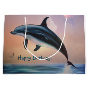 Grand Sac Cadeau Joyeux dauphin