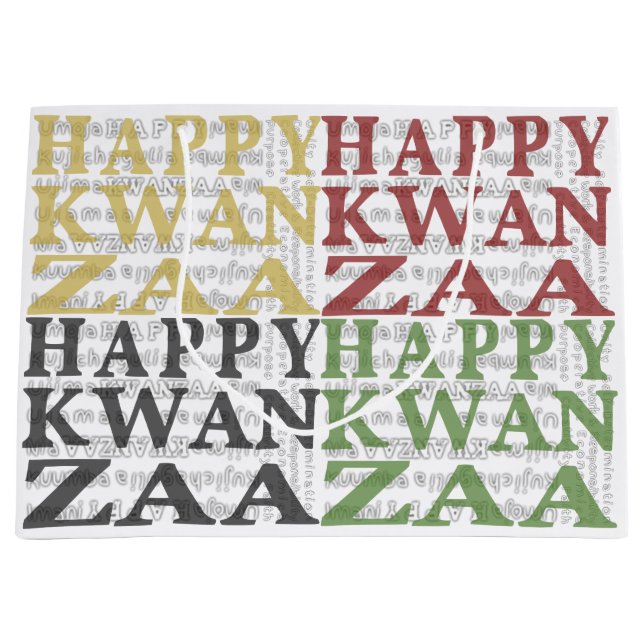Grand Sac Cadeau Joyeux Kwanzaa (Devant)