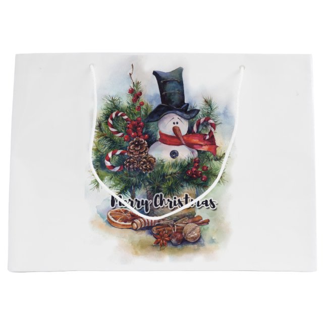 Grand Sac Cadeau Joyeux Noël (Devant)