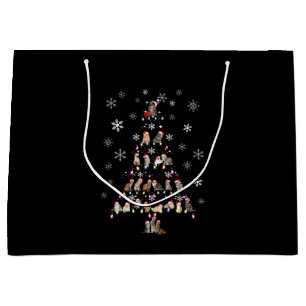 Grand Sac Cadeau Joyeux Noël   Joli sapin de Noël en chats