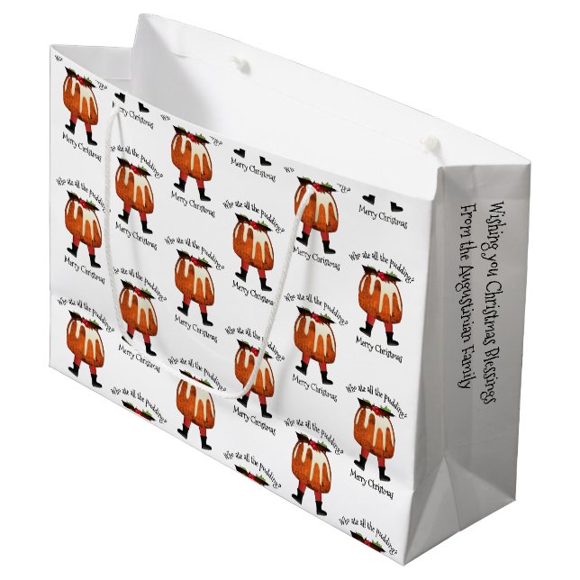 Grand Sac Cadeau Joyeux Noël personnalisé (Devant Angle)