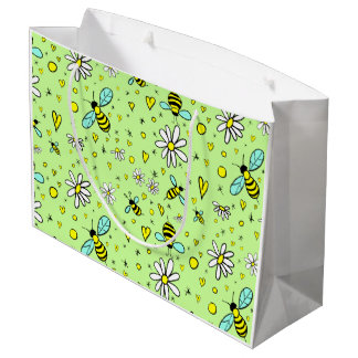 Grand Sac Cadeau joyeux printemps