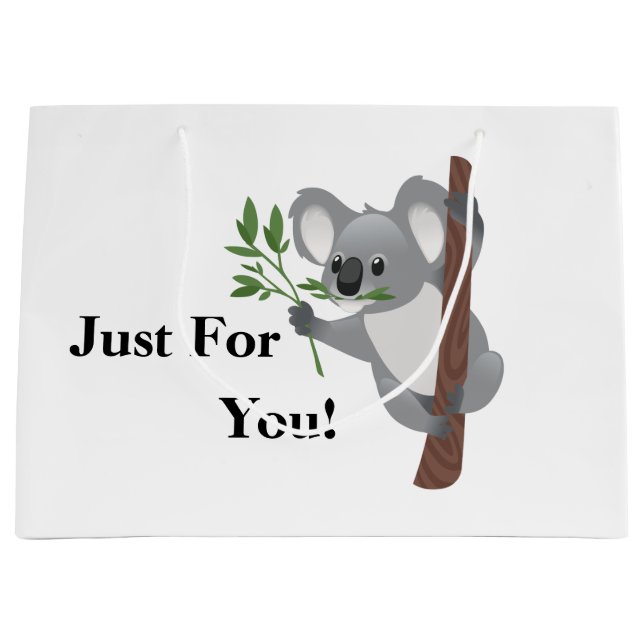 Grand Sac Cadeau Juste pour vous Koala Bear (Devant)