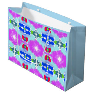 Grand Sac Cadeau Kaleidoscope Fleur d'Azur