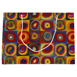 Grand Sac Cadeau Kandinsky Farbstudie Quadrate Carrés colorés