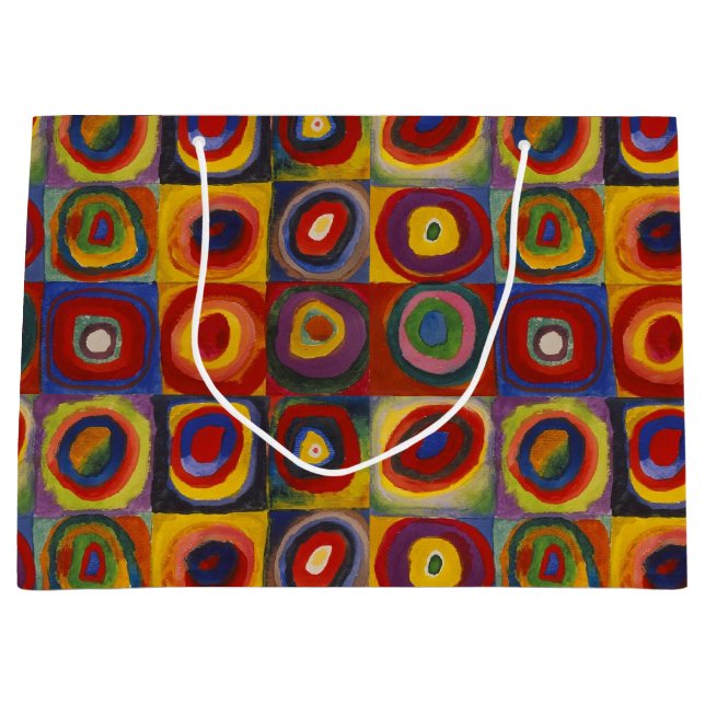 Grand Sac Cadeau Kandinsky Farbstudie Quadrate Carrés colorés (Devant)